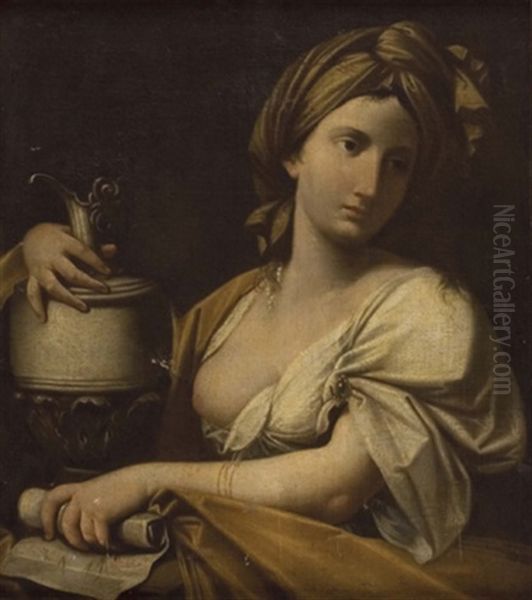 Artemisia, Schwester Und Gattin Des Konigs Mausolos Oil Painting by Giovanni Francesco Barbieri