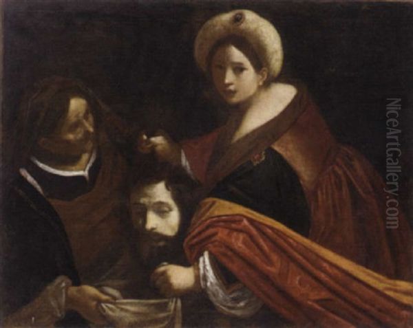 Judith With The Head Of The Holofernes Oil Painting by Giovanni Francesco Barbieri