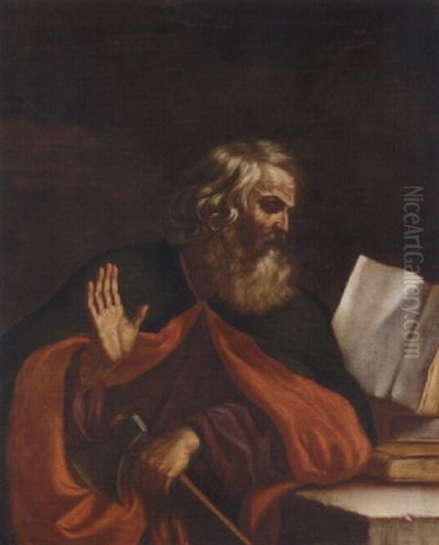 The Apostle Matthew Oil Painting by Giovanni Francesco Barbieri