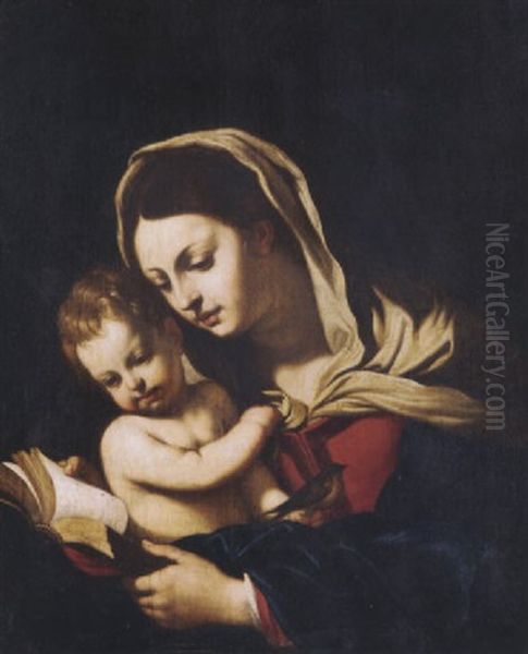 The Madonna And Child Oil Painting by Giovanni Francesco Barbieri
