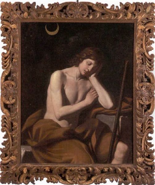 Saint John The Baptist Oil Painting by Giovanni Francesco Barbieri