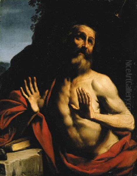 The Vision Of Saint Jerome Oil Painting by Giovanni Francesco Barbieri