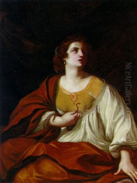 Cleopatra Oil Painting by Giovanni Francesco Barbieri