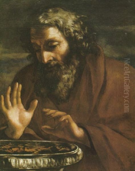 An Allegory Of Winter Oil Painting by Giovanni Francesco Barbieri