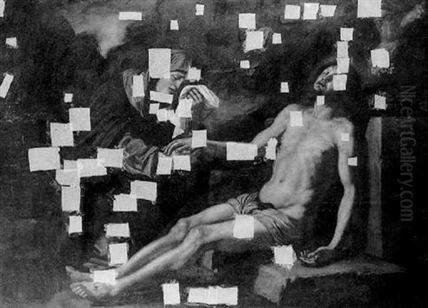 The Pieta Oil Painting by Giovanni Francesco Barbieri