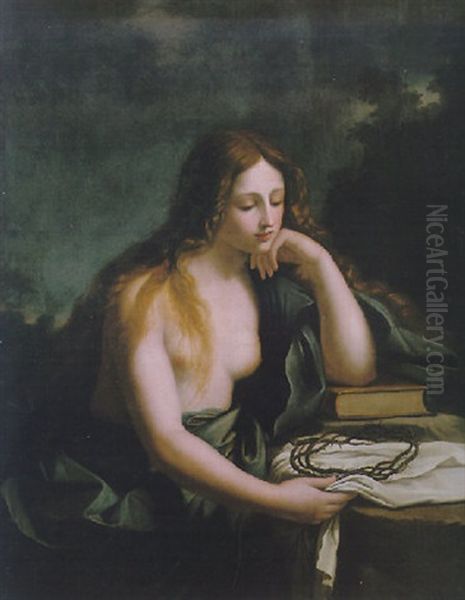 Penitent Magdalene Oil Painting by Giovanni Francesco Barbieri