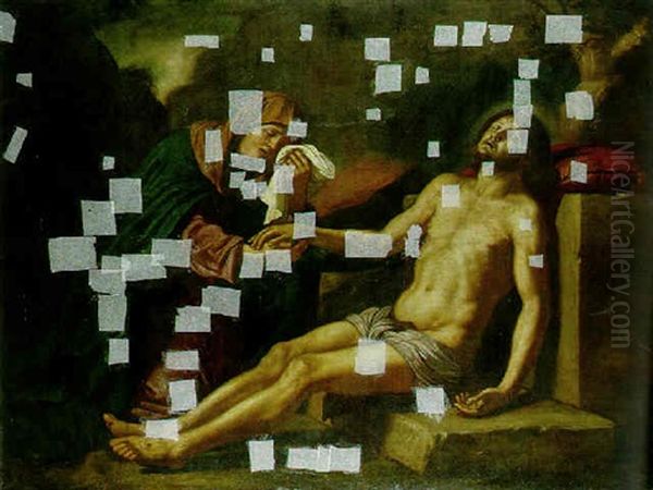 The Pieta Oil Painting by Giovanni Francesco Barbieri