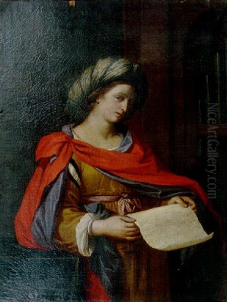 Sainte Cecile Oil Painting by Giovanni Francesco Barbieri