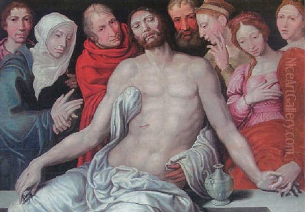 The Pieta Oil Painting by Giovanni Francesco Barbieri