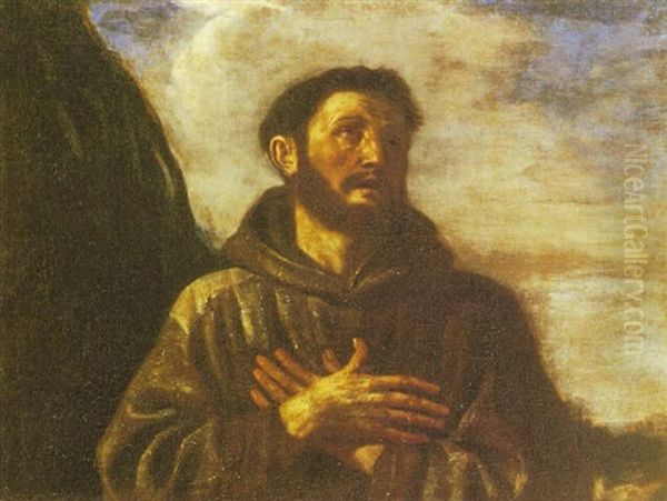 S. Francesco D'assis Oil Painting by Giovanni Francesco Barbieri