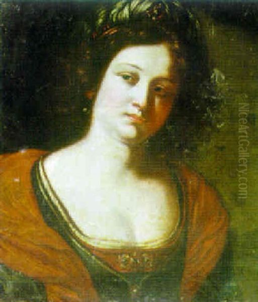 A Sibyl Oil Painting by Giovanni Francesco Barbieri