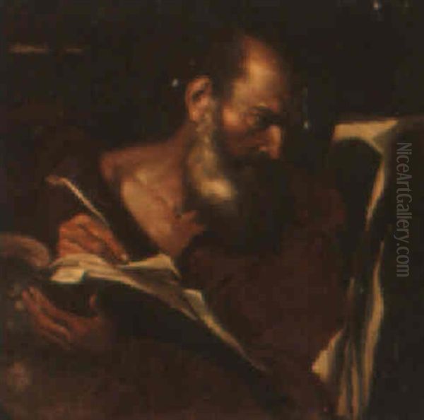 St. Matthew Oil Painting by Giovanni Francesco Barbieri
