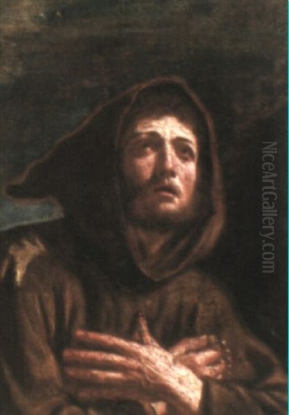 Saint Francis Oil Painting by Giovanni Francesco Barbieri
