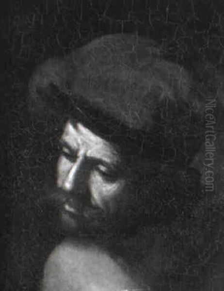 Man In A Red Cap Oil Painting by Giovanni Francesco Barbieri