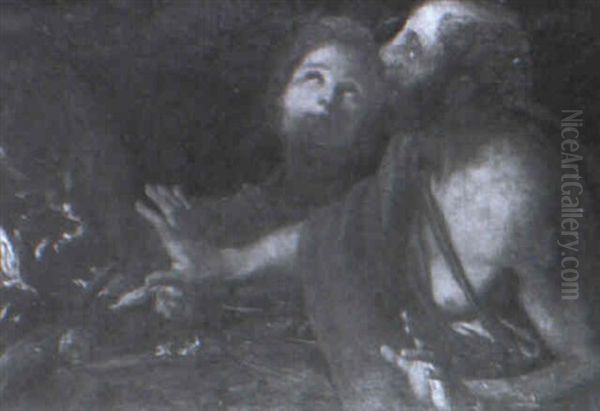 The Sacrifice Of Manoah Oil Painting by Giovanni Francesco Barbieri