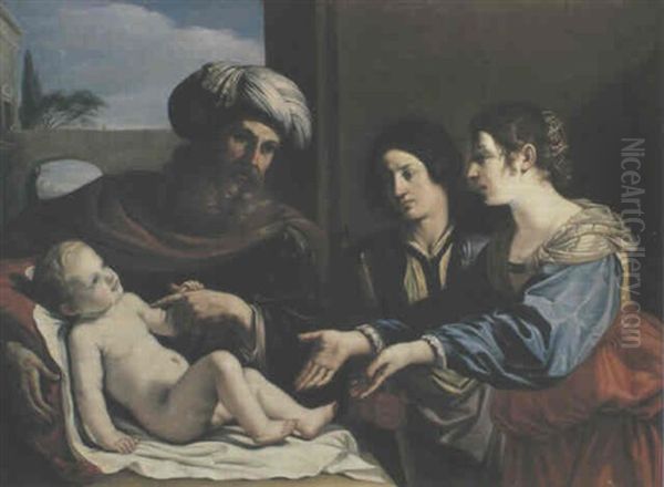 Der Prophet Elisaus Erweckt Den Sohn Der Sunamitin Oil Painting by Giovanni Francesco Barbieri