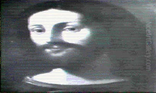 The Head Of Christ Oil Painting by Giovanni Francesco Barbieri