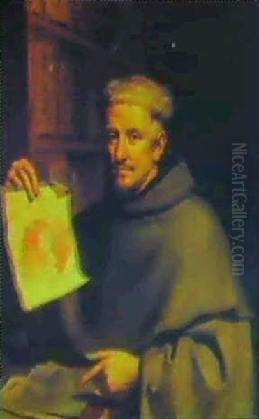 Portrait Of Fra'bonaventura Bisi (1612-1659) Oil Painting by Giovanni Francesco Barbieri