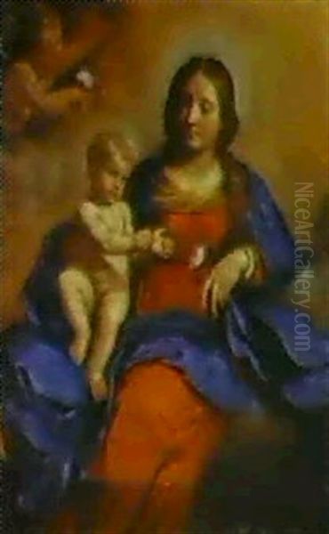 The Madonna And Child Oil Painting by Giovanni Francesco Barbieri