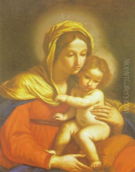 The Madonna And Child Oil Painting by Giovanni Francesco Barbieri