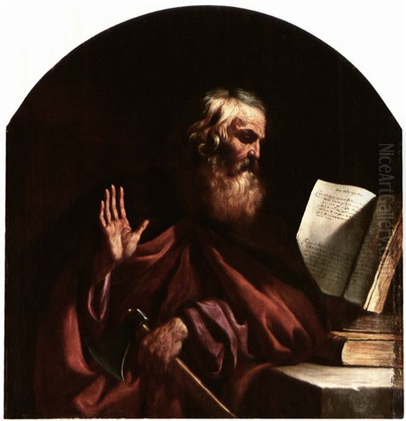 Saint Matthias Oil Painting by Giovanni Francesco Barbieri