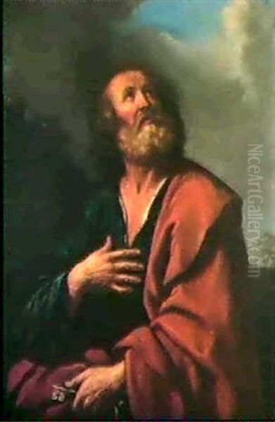 Saint Pierre En Prieres Oil Painting by Giovanni Francesco Barbieri