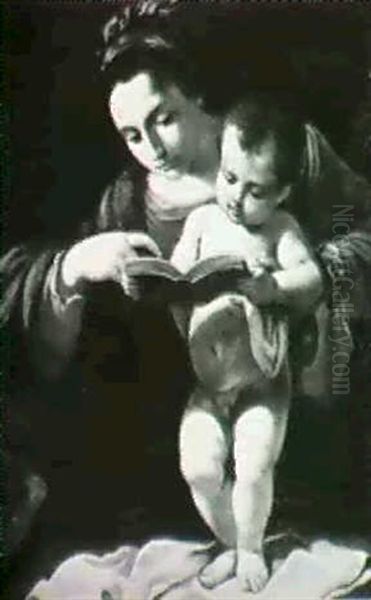 Madonna And Child Oil Painting by Giovanni Francesco Barbieri
