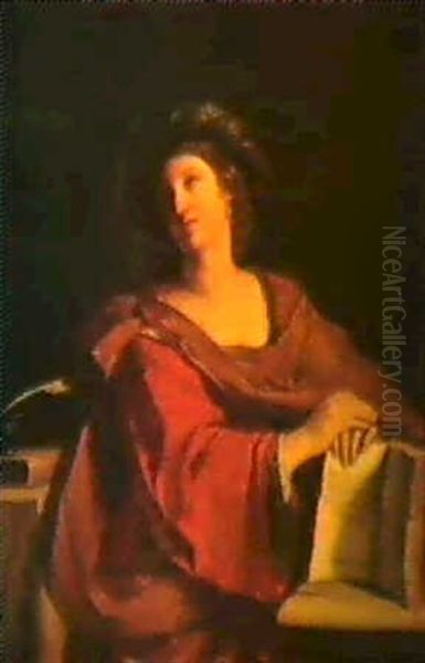 Die Sybilla Samia Oil Painting by Giovanni Francesco Barbieri