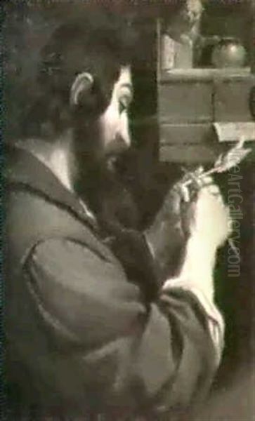 Der Evangelist Markus Oil Painting by Giovanni Francesco Barbieri