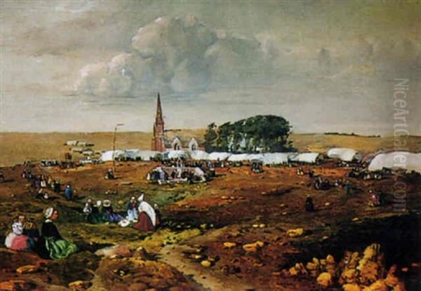 Le Pardon De Ste-anne-la-palud Oil Painting by Ernest Pierre Guerin