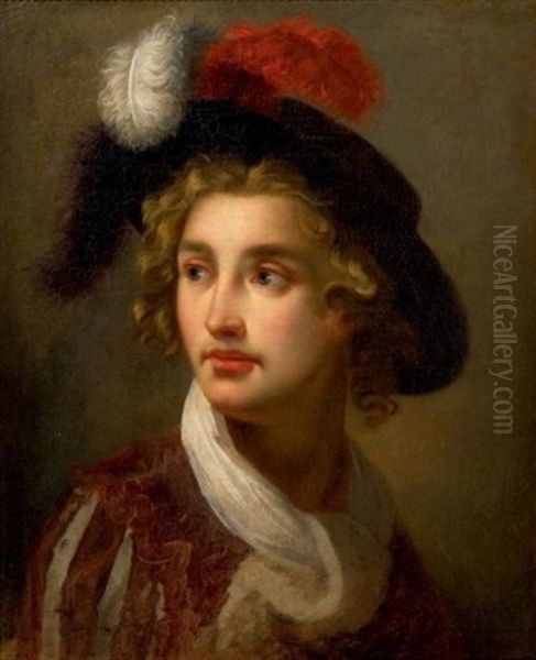 Portrait Presume D'henri De La Rochefoucault Oil Painting by Pierre-Narcisse Guerin