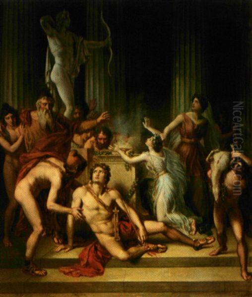 La Mort D'achille Oil Painting by Pierre-Narcisse Guerin