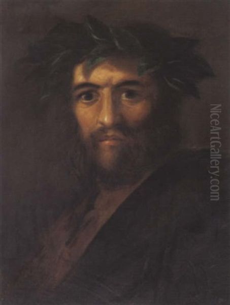 Bildnis Eines Dichters (poeta Laureatus) Oil Painting by Pierre-Narcisse Guerin