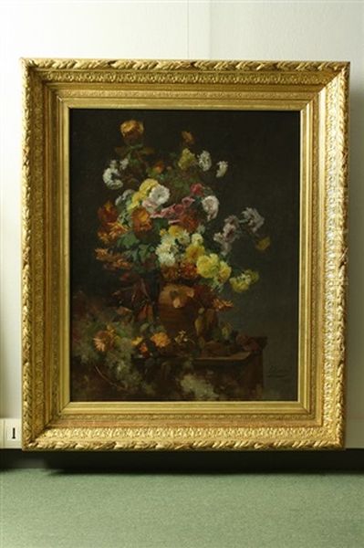 Bouquet De Fleurs Oil Painting by Laurent Guetal