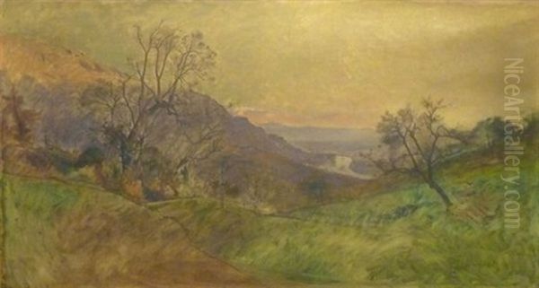 La Plaine De Grenoble Oil Painting by Laurent Guetal