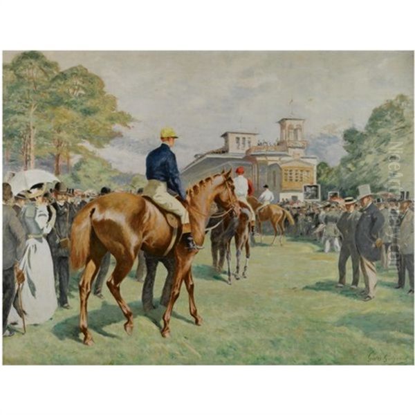 Avant Le Depart Oil Painting by Alexandre Gaston Guignard