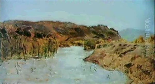 Vue De Sait-paul-les Durance Oil Painting by Paul Camille Guigou