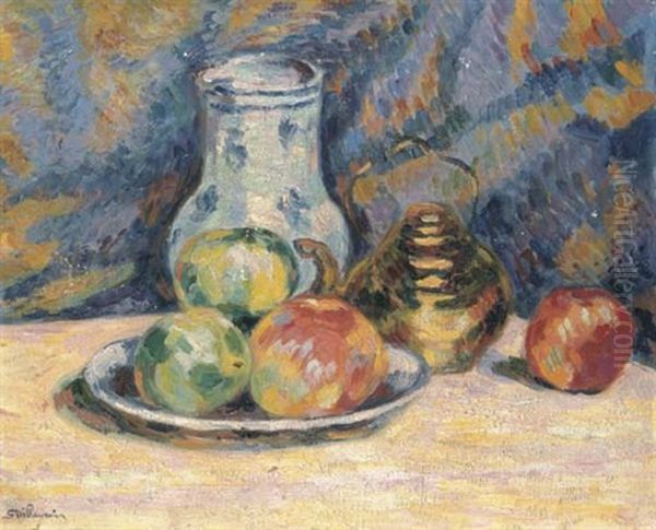 Nature Morte (pommes) Oil Painting by Armand Guillaumin (Fils)