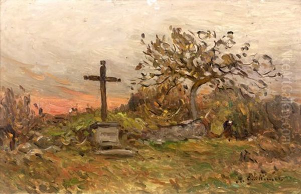 Paysage De Campagne Oil Painting by Jean Baptiste Antoine Guillemet