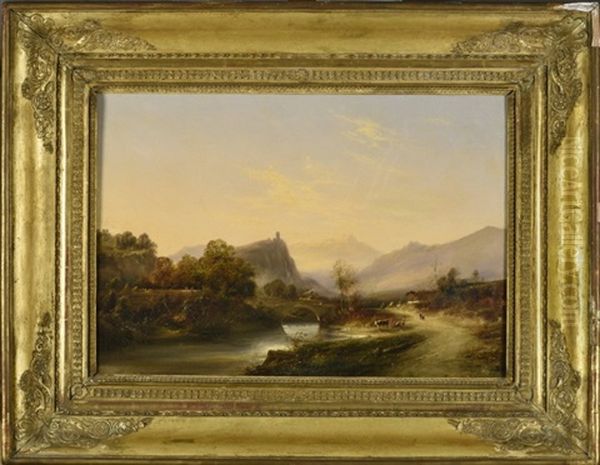 Bord De Riviere Anime Oil Painting by Antoine Guindrand