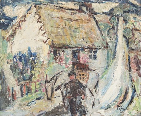 The Turf Donkey Oil Painting by May Guinness