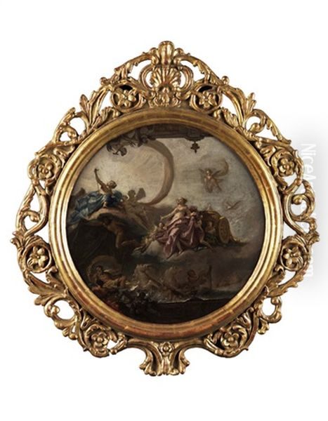 Venus Vor Jupiter (der Morgen Vertreibt Die Nacht) Oil Painting by Matthaeus Guenther