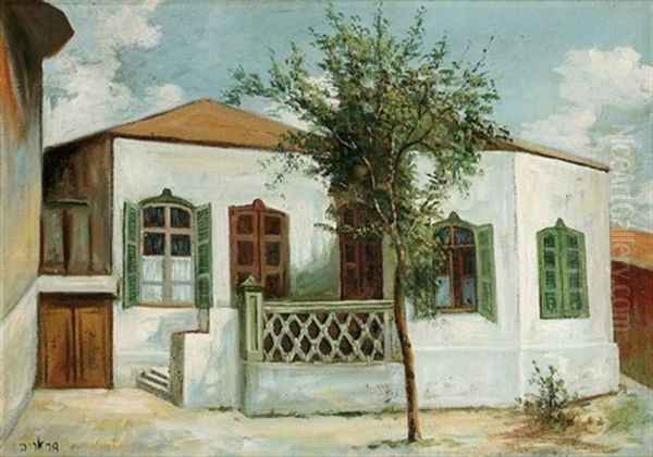 Rabikov House, Neve Zedek Oil Painting by Meir Gur-Arie