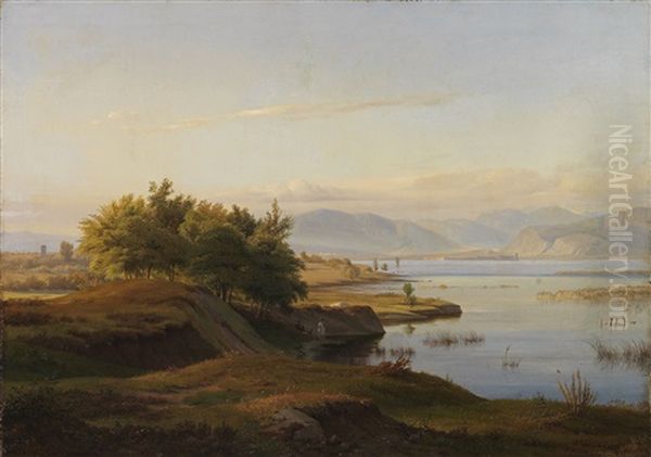 Italienische Landschaft Oil Painting by Louis Gurlitt