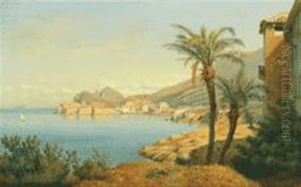 Blick Auf Ragusa Oil Painting by Louis Gurlitt