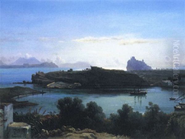 Ischia Porto Oil Painting by Louis Gurlitt