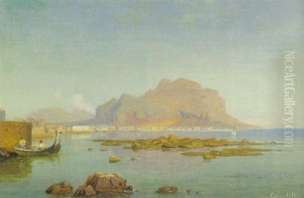Der Monte Pellegrino Bei Palermo Oil Painting by Louis Gurlitt