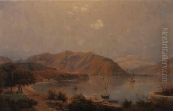 Die Bucht Von Cattaro Oil Painting by Louis Gurlitt