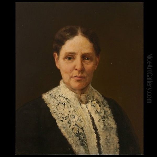 Portrait Of An Elder Woman Oil Painting by Carl Gutherz