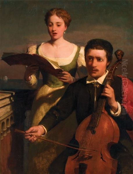 Evening Song Oil Painting by Seymour Joseph Guy